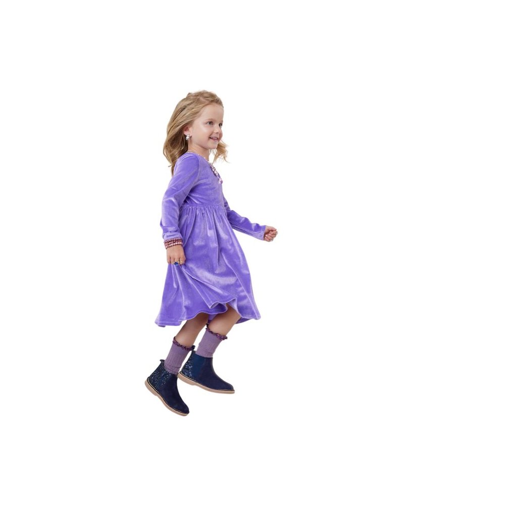 Pink Chicken Velour Steph Dress in Lavender - Picture 3 of 3